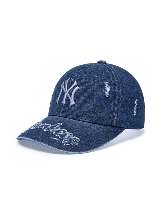 Vintage Destroyed Denim Unstructured Ballcap
