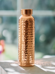 Hammered Pure Copper Water Bottle 950ml