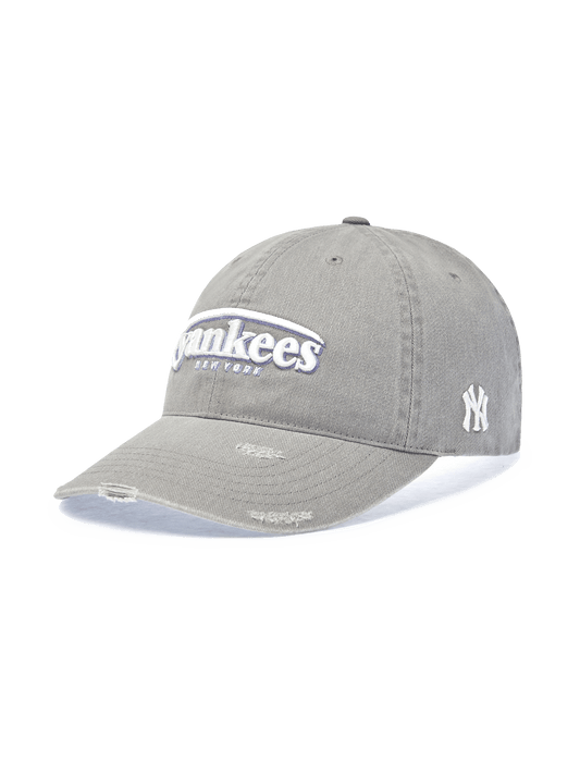 Vintage Damage Curve Logo Unstructured Ballcap