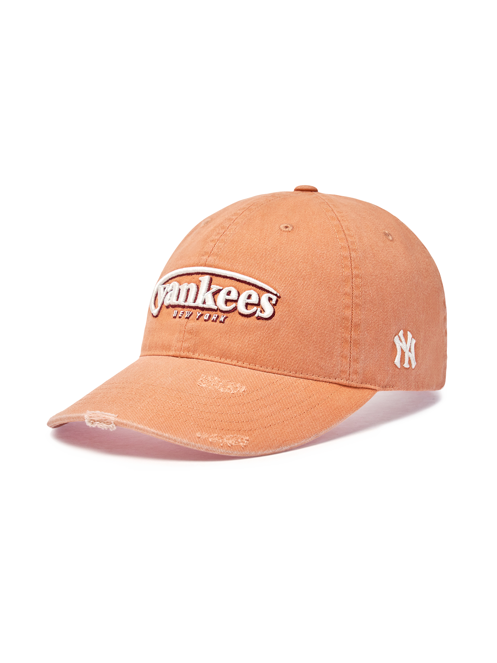 Vintage Demage Curve Logo Unstructured Ballcap