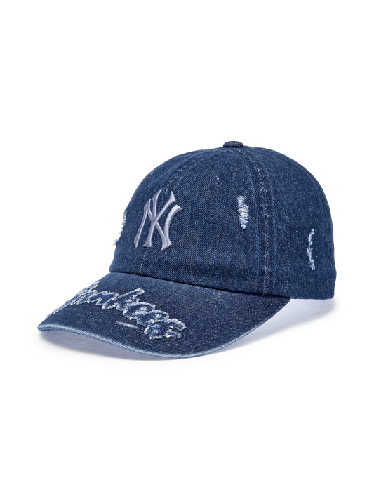 Vintage Destroyed Denim Unstructured Ballcap