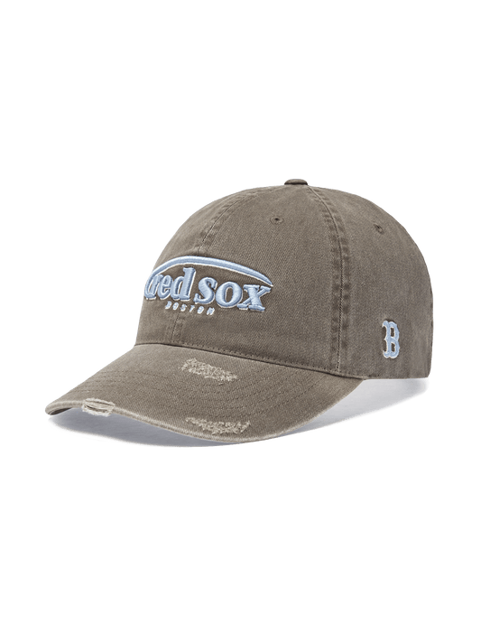 Vintage Damage Curve Logo Unstructured Ballcap